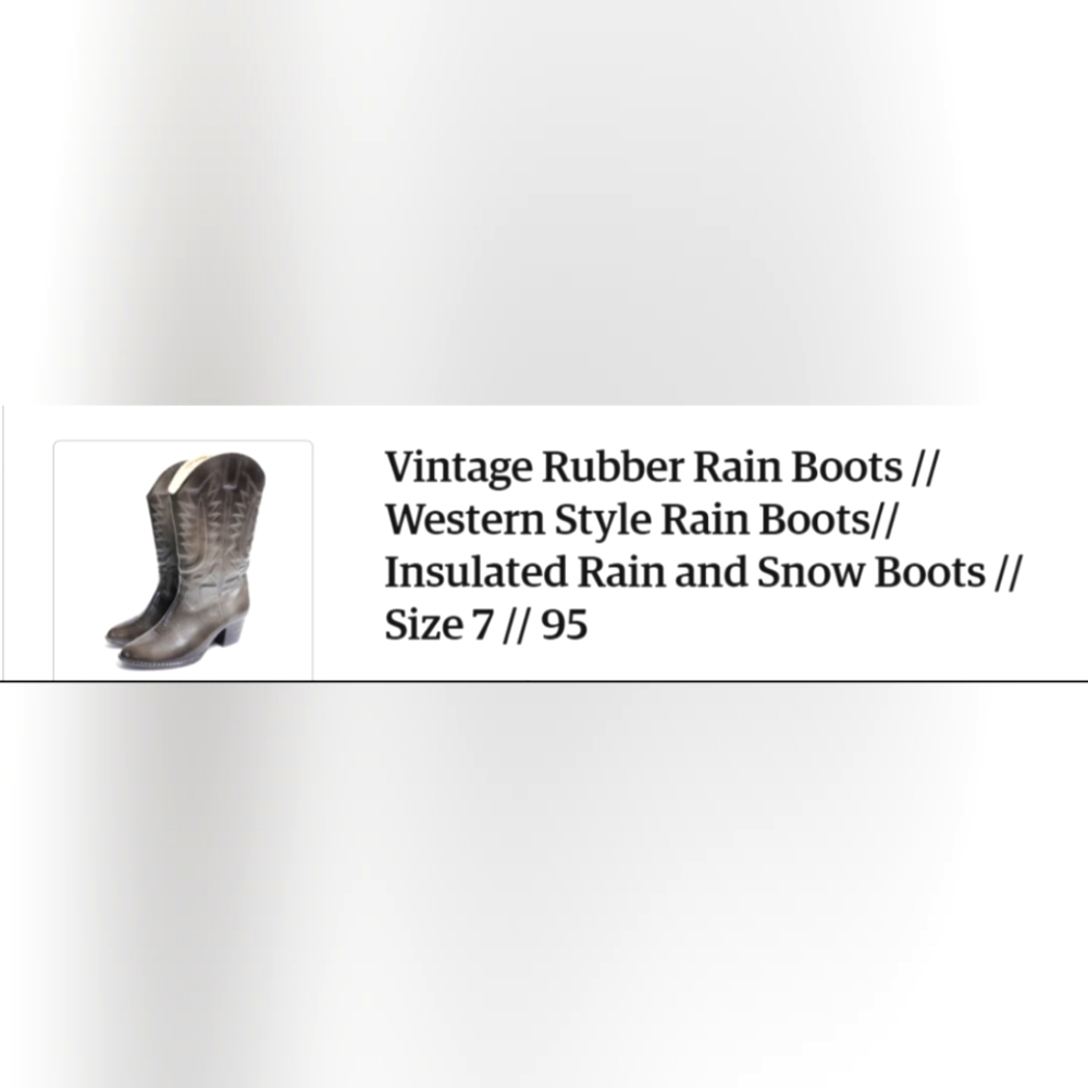 RARE VINTAGE SEARS Cowboy Rain Boots